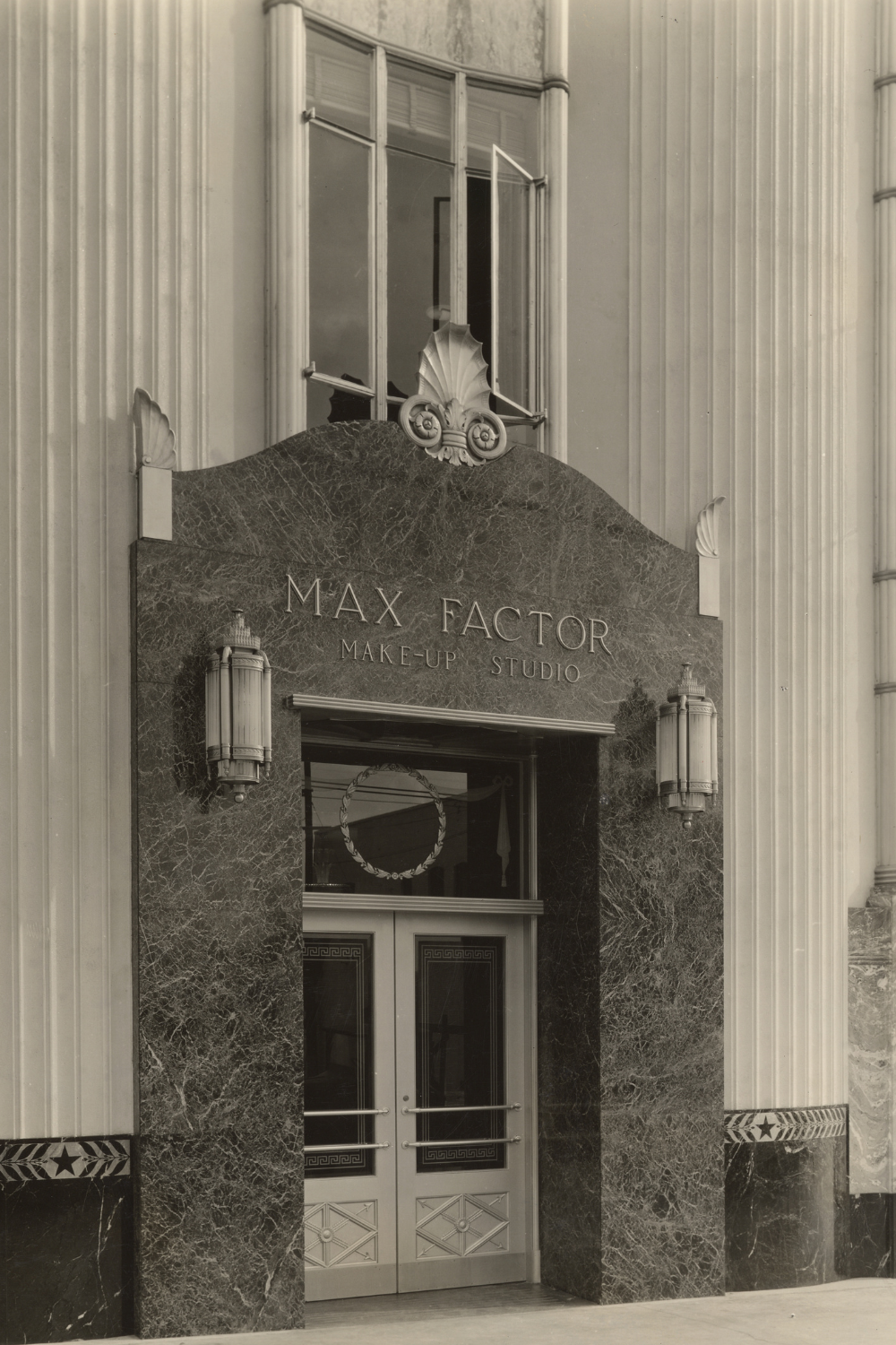 Max Factor Building, Hollywood, c.1936–37. Art Deco and French Colonial facade designed by S. Charles Lee.