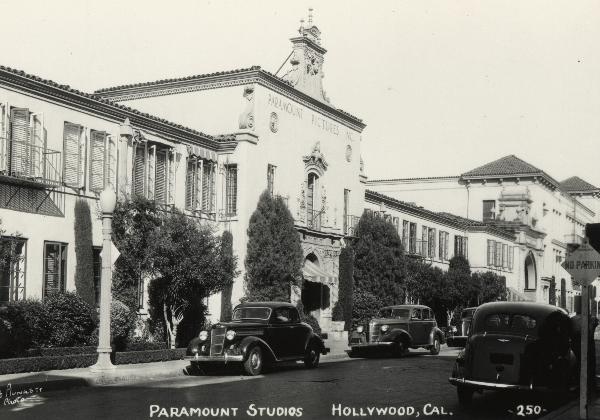 Paramount Studios, Hollywood, c.1935. Exterior view of the motion picture studio complex.